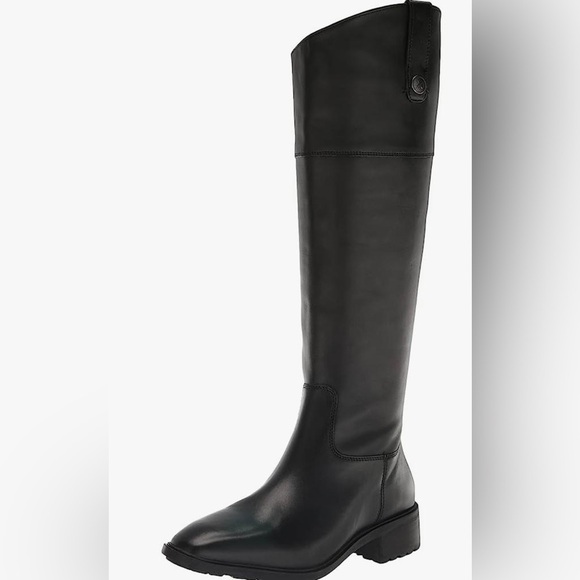 NIB Sam Edelman Drina Knee High Riding Boots in Black Leather - Picture 1 of 11
